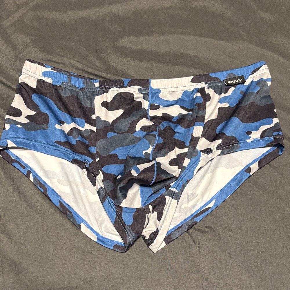 Envy Blue and Black Camo Briefs (#28)